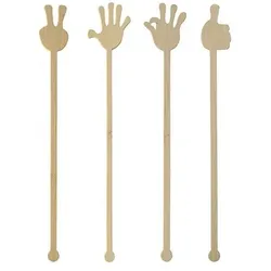 Papstar 1000 Getränke-Quirle, Bambus pure 21 cm Hands
