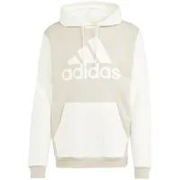 Adidas Herren Essentials Fleece Big Logo Hoodie Kapuzensweat, Putty Grey/Off White, S