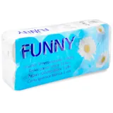 Funny Toilettenpapier, 3-lagig, 250 Blatt, 9,5 cm x 11 cm, weiß, Einzelpackung mit 8 Rollen