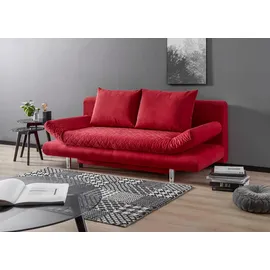 GUTMANN FACTORY Schlafsofa Rot B:194cm H:73cm T:91cm, 100% Polyester, Sofas