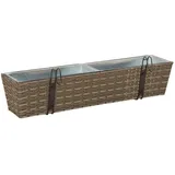 vidaXL Balkon 80 x 17 x 17 cm Grau