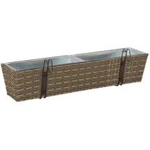 vidaXL Balkon 80 x 17 x 17 cm Grau