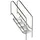 Ideal Edelstahl Modell 08.1 Treppe Miami 119,9 cm x 108,8 cm Edelstahl/ABS