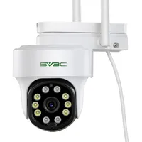 SV3C Überwachungskamera Aussen WLAN, 1080P PTZ Schwenkbar Außenkamera, WiFi IP Kamera Outdoor mit Flutlicht, Automatische Verfolgung, Vollfarb Nachtsicht, ONVIF, FTP, Bewegungserkennung, 2-Wege Audio