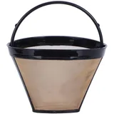 Edelstahl Kaffeefilter Kaffeemaschine Wiederverwendbarer Kegel Kaffeefiltersieb Gold