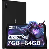 Tablet 10 Zoll, 7GB RAM+ 64GB ROM (1TB TF), Kinder Tablet 5060mAh, Android 13 Tablet, 1280 x 800 HD+ & Dual Camera & TÜV & WiFi 6 & Bluetooth 5.0 - Schwarz