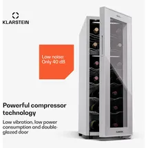 Klarstein Shiraz 18 Duo Weinkühlschrank 2 Zonen 53L/18 Flaschen 5-18 °C Touch