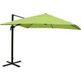 Mendler Gastronomie-Ampelschirm HWC-A96 300 x 300 cm grün ohne Ständer drehbar