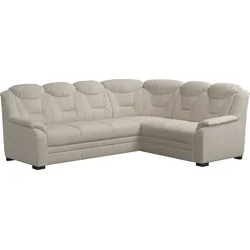 Ecksofa COTTA "Marcus L-Form", beige, B:263cm H:99cm T:211cm, 100% Polyester, Sofas, Bequemes Ecksofa in klassischem Design mit hoher Rückenlehne
