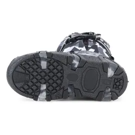 Ladeheid Kinder Mädchen Jungen Schneestiefel mit Muster Winterstiefel Gummistiefel gefüttert LAZT008 (07-grau, 21/22 Eu) - 21/22