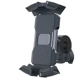AAFGVC Beyerwerk VeloGrip Fahrrad-Handyhalterung 360 Grad Drehbar Universelle Lenker Smartphone Halterung Für 4,7 Bis 6,8 Zoll Geräte Sicherer Halt Beim Radfahren (2 Stück)