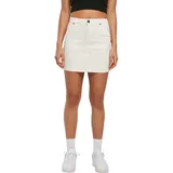 URBAN CLASSICS Organic Stretch Kurzer Rock Mit Hoher Taille Off White Raw 26