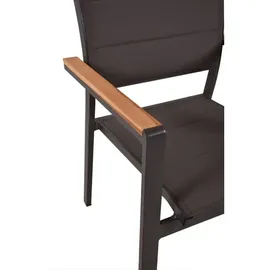 Garden Pleasure Stapelstuhl Davina 58 x 57 x 86 cm braun/grau 2 St.