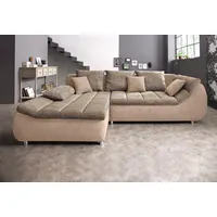 INOSIGN Ecksofa »Imola elegant und bequem, aktuelle Steppung im Sitz, L-Form«, wahlweise mit Bettfunktion