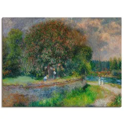 Wandbild ARTLAND "Blühender Kastanienbaum", grün (farbe bild(er): grün), B:80cm H:60cm T:1,8cm, Canvas, Leinwand, Bilder, als Leinwandbild, Poster in verschied. Größen