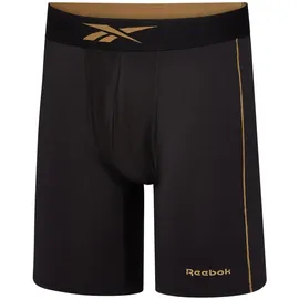 Reebok Trunk REEBOK "HUTTON", Herren, Gr. S (4), schwarz, Obermaterial: 92% Polyester, 8% Elasthan, unifarben, Unterhosen, basic, bequem, weich, feuchtigkeitsregulierend, mit Logo, breiter Bund