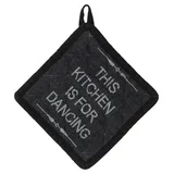 Kela Topflappen GIANNA 100%Baumwolle weiß-schwarz This Kitch 20,0x20,0cm