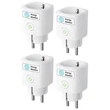 Meross Meross, Smart Plug mit Energiemessung Matter (Set mit 4)