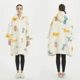 Lanqinglv Kuscheldecke mit Ärmeln,Sherpa Decke Hoodie Sweatshirt Oversized,Einheitsgröße Kapuzenpullover für Damen Herren,Flauschige Flanell Fleece TV-Decke mit Ärmel,Tragbar Ganzkörperdecke