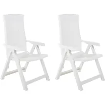 vidaXL Gartenstuhl 59 x 67 x 106 cm weiß klappbar 2 St.