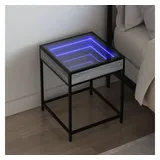 vidaXL Nachttisch mit Infinity-LED Grau Sonoma 40x40x51 cm