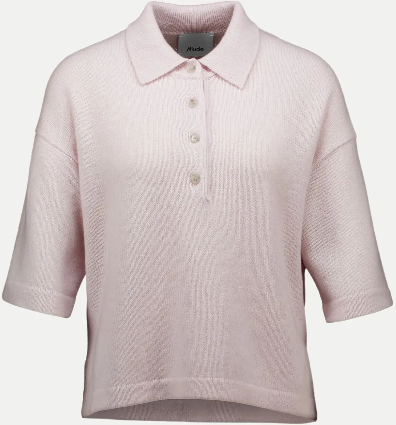 Sweatoberteil mir Polokragen Rosa S
