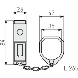 ABUS SK66 Türkette Braun
