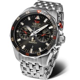 Vostok Europe Herrenuhr mit Edelstahlband N1 Rocket Chronograph Miyota 6S21 20 ATM Datum 225A618-B