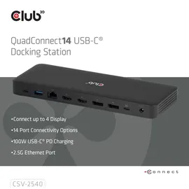 Club 3D 14-1 USB-C Quad-Display-Dockingstation