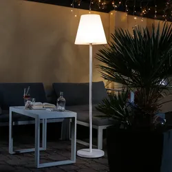 LED Garten Stehlampe - 4 Helligkeitsstufen - 2 Höhen - H: 150cm - wiederaufladba...