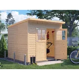 Gartenhaus Gerätehaus Woodtex Holz naturbelassen Pultdach Holzhaus Garten