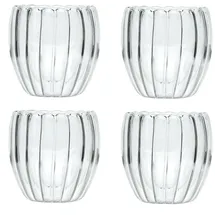 Intirilife Doppelwandiges Thermo Glas Set 4-tlg. 0,19 l