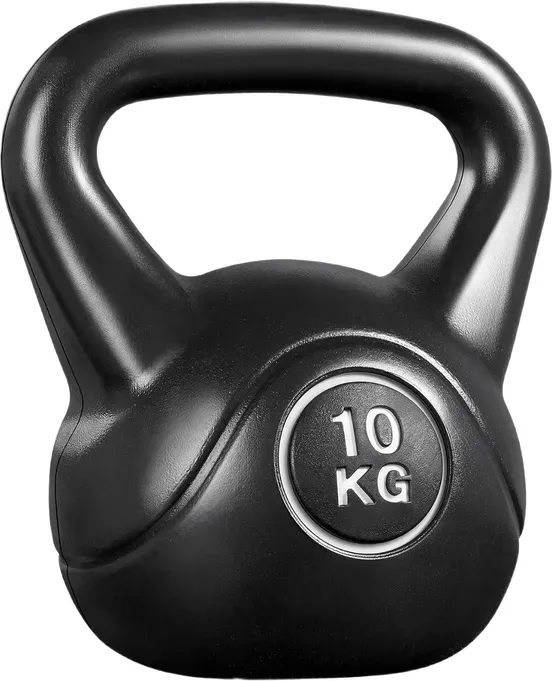 Yaheetech 10KG Kettlebell HDPE-beschichtete Kettlebells für das Heimtrainingsstudio Fitness-Workout Bodybuilding Gewichtheben