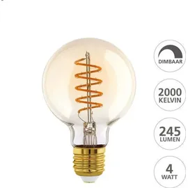EGLO LED Retro Birne G80 4W E27 245 lm warmweiß
