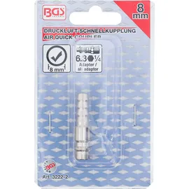 BGS Druckluft-Stecknippel mit 8 mm Schlauchanschluss