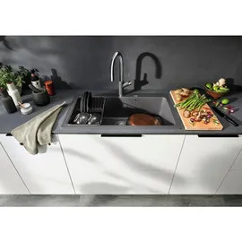 Blanco Naya XL 9 felsgrau + Handbetätigung