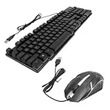 Uonlytech Gaming Tastatur Und Maus Ergonomisches Design Mit RGB-hintergrundbeleuchtung USB RGB Beleuchtete Pc Tastatur Maus Kit Für Pc Und Laptop Schwarz