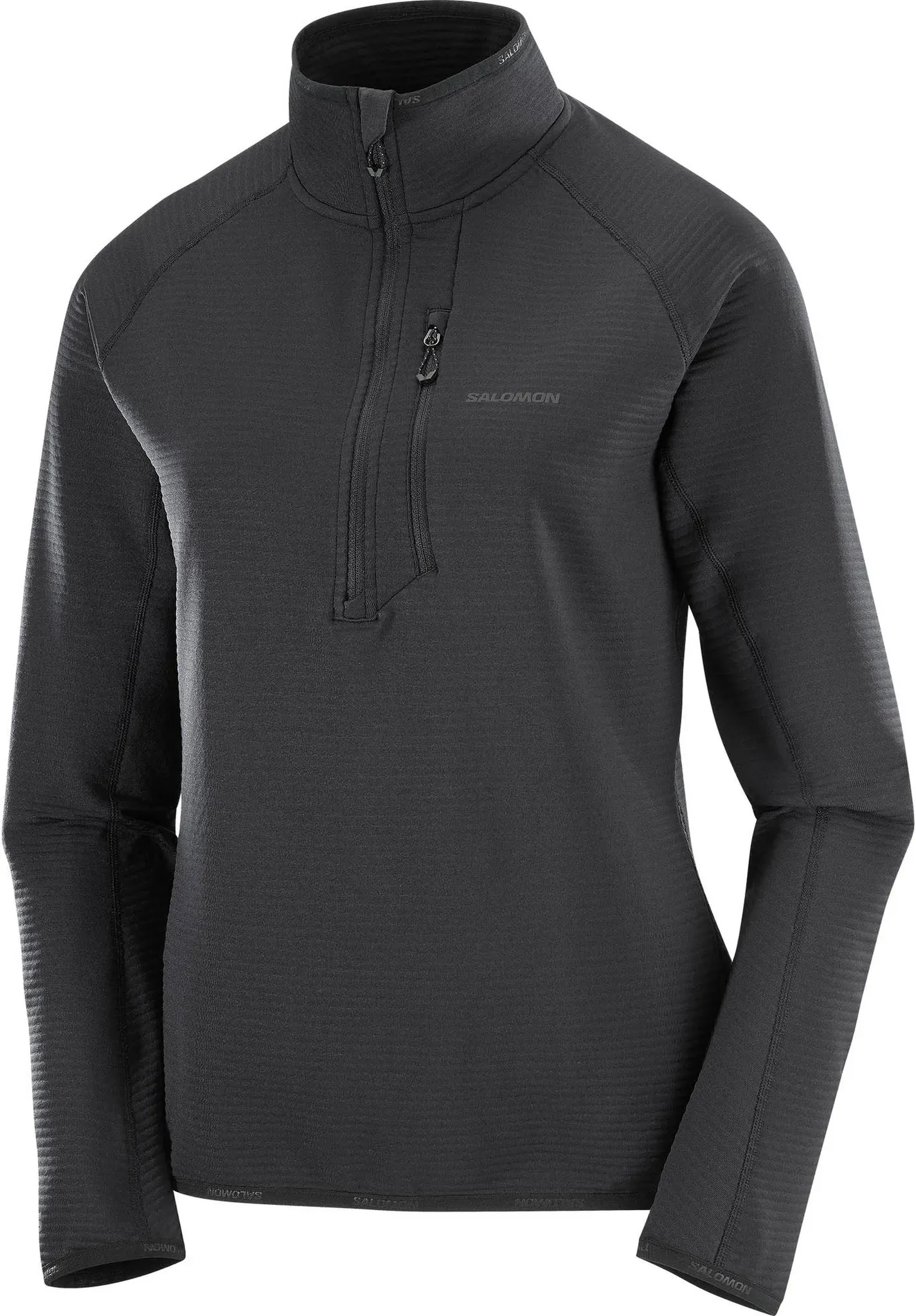 Salomon ESSENTIAL LIGHTWARM Skishirt Damen in deep black, Größe L - schwarz