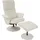 Mendler Relaxsessel Helsinki, Fernsehsessel Relaxliege TV-Sessel mit Hocker ~ Kunstleder, creme