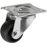 Möbelrolle mit Platte, 30mm/15kg, Kunststoff | Möbelroller | Rollen für Möbel, Bürostuhl, Beistellbett, Schreibtischstuhl, Hocker | Stuhl-Roll...