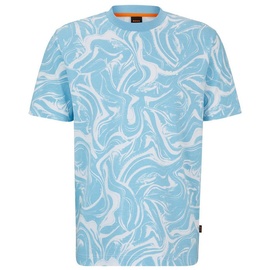 Boss T-Shirt 'Ocean', - Beige,Weiß - XL