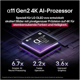 LG OLED65G57LW 65" 4K OLED evo AI Smart TV G5