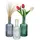 Relaxdays Vasen aus Glas, im 3er Set, Blumenvasen in Flaschenform, H x D: 20,5 x 8 cm, Dekovasen gerillt, Mehrfarbig