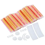 PEARL Party-Knicklichter: 200 Knicklichter in 6 Neon-Leuchtfarben, mit Steckverbindern, 20 cm (Leucht, Knickleuchtstäbe, Kostüm)