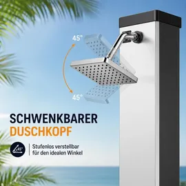 Strattore Ocean Solardusche schwarz/silber 0,19 m