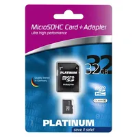 Platinum 177332 microSDHC-Karte 32 GB Class 10 inkl. SD-Adapter