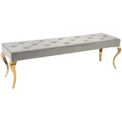 riess-ambiente Sitzbank MODERN BAROCK - 175cm schwarz Samt gold Edelstahl