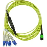 BlueOptics Kompatibles Extreme Networks 10327 LWL Breakout Patchkabel MPO/APC, 4xDuplex LC/UPC, 10 Meter