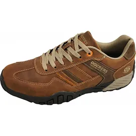 Dockers by Gerli Herren Low-Top Sneaker, Männer Halbschuhe,Wechselfußbett,Freizeitschuhe,Turnschuhe,Laufschuhe,schnürer,Cognac,42 EU - 42 EU