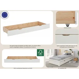 OTTO home Schubkasten OTTO HOME "KERO", weiß, Hartfaserplatte, Massivholz, Schubladen, Schubkasten